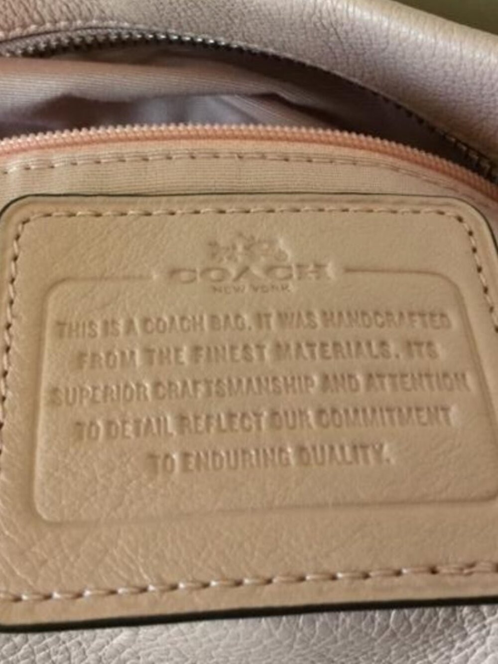 Coach Isabelle Pebble Leather Blush Pink Convertible Shoulder Crossbody NWT $395 - Picture 12 of 14